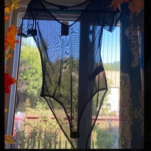 Black see through body suit!